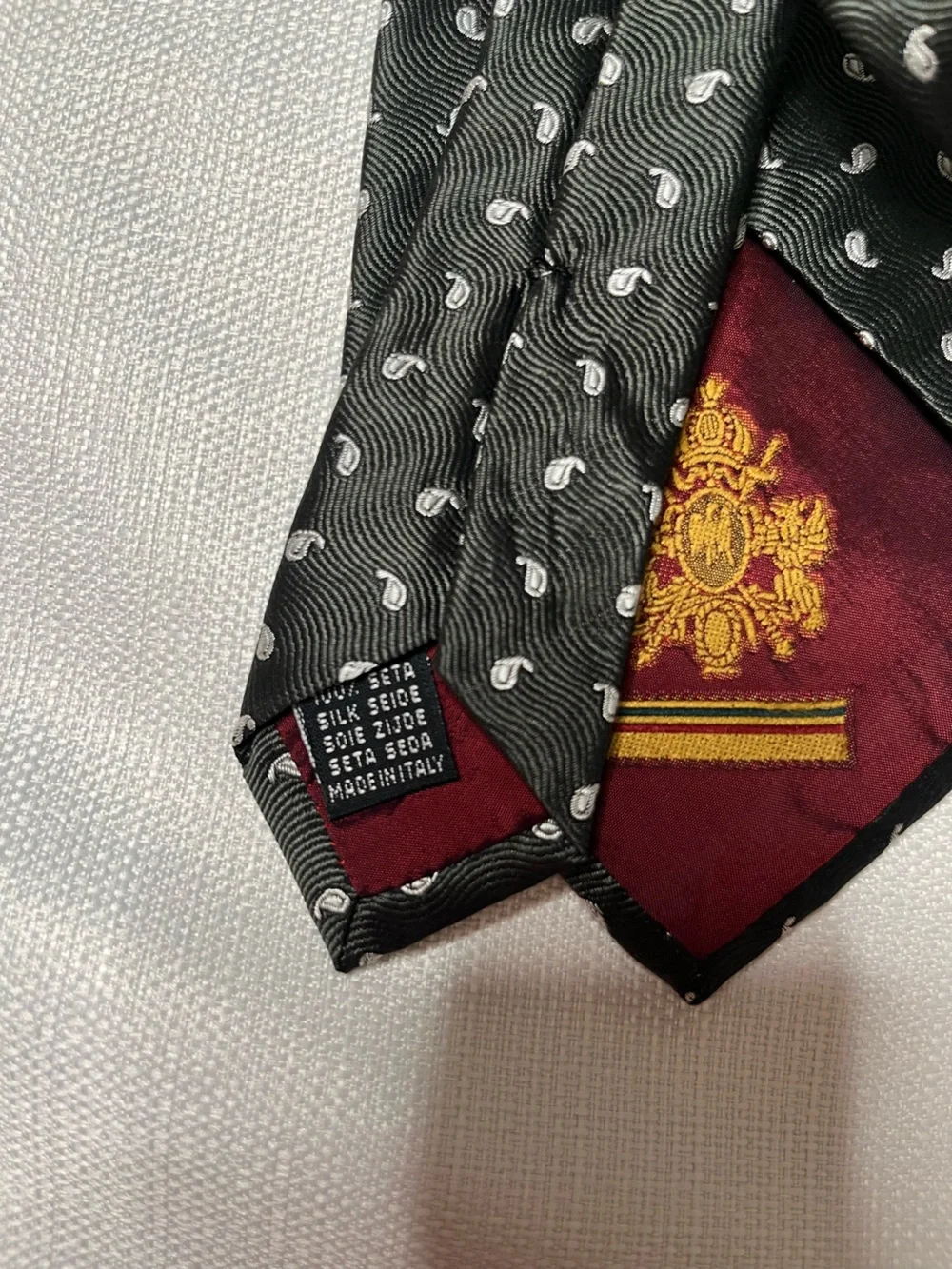 Equestrian Firenne 100% Silk Dark Green Paisley Tie Old Money Menswear Luxury
